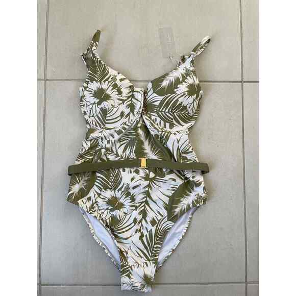 Kenny Flowers Swim One Piece Swimsuit Belted Multicolor The Bali - Picture 1 of 11